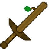 wood sword with leave