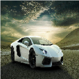 Black and White Lamborgini Aventador