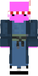 狐のお面和服ピンク