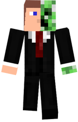 nEW Minecraft half a creeper, half a man in a suit
