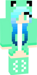 wolf girl teal