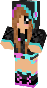 cute blue and pink girl