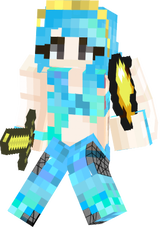 Cute mermaid golden warrior