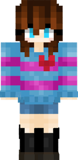 Frisk with blue eyes