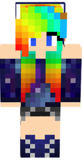 ranbow hair galaxy girl
