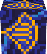 yelow diamond on a blue block