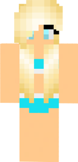 Girl Blonde Hair Panties Blue Underwear