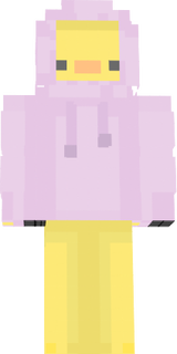 Duck with pink hood