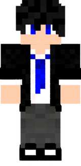 Cyprian Suit Black Hair Ocean Blue
