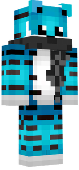 tigre bleu avec écharpe lockyx