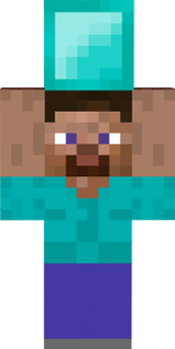 Steve hold diamond block