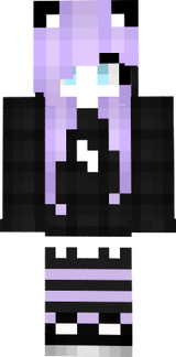 cat ears purple hair girl