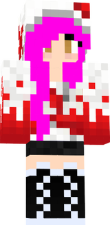 monnkase sangrenta de cabelo rosa