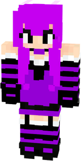 Carmen con su color favorito con el estilo de nia en morado como un bunny