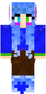 blue haired girl