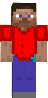Steve With Red Leather Armor