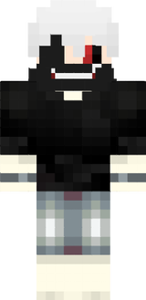kaneki de mascara e de cabelo branco