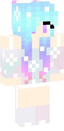 Preview of texture: cute girl blue and pink and purple