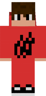 PrestonPlayz Black Fire Logo With red Shirt
