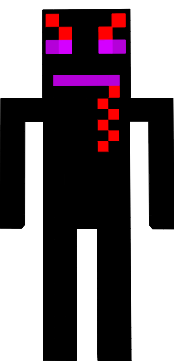 Preview of texture: my enderman with a mouth, eyebrows & blood