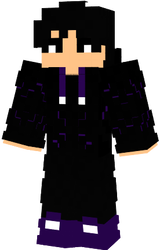 guy with black enderman hoodie
