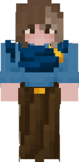 Sir Hazel Umber Blue and Brown Day Dress