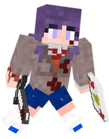 Yuri dead with her special poem,knife and cuts in the arm (last day with her in the classroom)