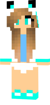 Cute LightBlue PandaGirl Wear Panty