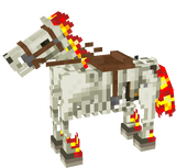 Fire skeleton horse