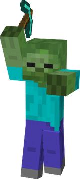 Zombie With Diamond Pick