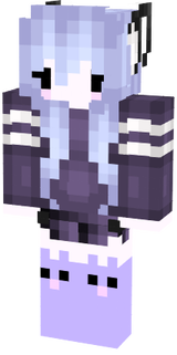 Updated Chibi Kawaii Purple Cat Girl