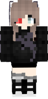 Dragon girl (remake of devil girl with goat horns, but now with a dragon tail, red eye and wings!)