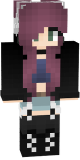 Redhead Goth Girl w/ Flower Crown and Earrings