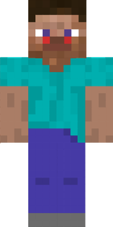 Red painted steve