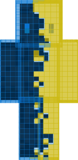 blue and yellow