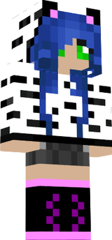 shorter boots blue hair tiger girl