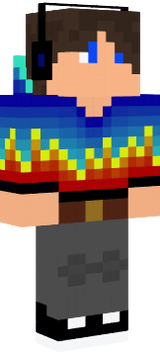 Mike with flame hoodie