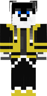 Wolf with clothes hufflepuff version without blue stripes