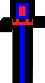 monster with a layer and blue and red
