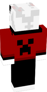Panda in red creeper hoodie