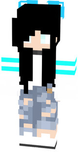 Gilr blue and white