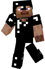 steve with black armor