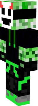 Creeper con mascara muy feliz y muy triste