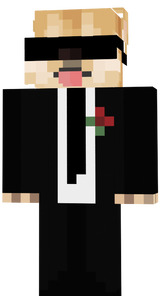 perro elegante pero con lentes minecraft