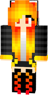 Ender Girl Hair Orange Fire
