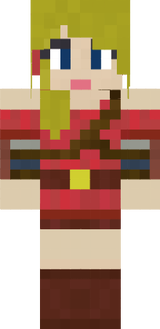 red link girl blonde haired warrior legend of zelda