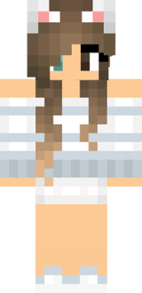 Cute Girl Brown Hair Wolf Casual Skin 