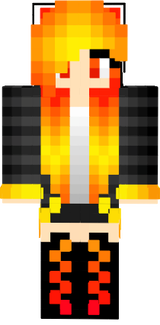 Ender Girl Dragon Fire Orange Hair