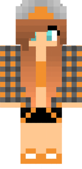 Girl Orange Brown Haired Tomboy Skater