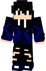 boy with hoodie blue flame
